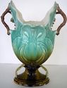 Stunning Antique MAJOLICA Trophy Art VASE Vintage 