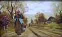 of Old Dutch Antique Original Paintings on Glass F