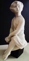 Unique Antique White Biscuit Sculpture Art Statue 