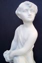 Unique Antique White Biscuit Sculpture Art Statue 