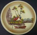 Fantastic Vintage Set 2 Wood Wall PlatesHand Paint