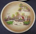 Fantastic Vintage Set 2 Wood Wall PlatesHand Paint