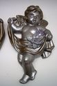 Pair of Vintage Gold Angels Cherubs Shabby Wall Ha