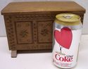 Vintage Carved Wood Treasure Chest Jewelry Box Sto