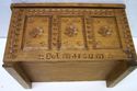 Vintage Carved Wood Treasure Chest Jewelry Box Sto