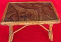 Antique Bamboo Step Stool Vintage Primitive Furnit