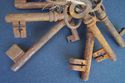 11 ANTIQUE SKELETON KEYS BARREL DOOR VICTORIAN