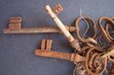 11 ANTIQUE SKELETON KEYS BARREL DOOR VICTORIAN