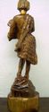 Religious Vintage hand Carved Wood Art statue Figu