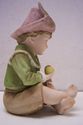 Vintage Bisque Porcelain Piano Baby Figurine Large