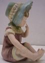 Vintage Bisque Porcelain Piano Baby Figurine Large