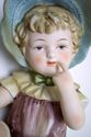 Vintage Bisque Porcelain Piano Baby Figurine Large