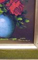 Stunning Vintage Oil Painting Flowers in Vase Sign