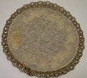 Small Vintage Gold Brocade Doily Rug Table Doiley 