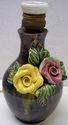 Antique fine Majolica lamp base pitcher Roses Drip