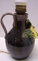 Antique fine Majolica lamp base pitcher Roses Drip