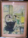 1950s Romantic Vintage Framed Retro A Kremer Baby 