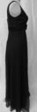 Real Vintage 1970s Formal Dress Gown Satin Black s