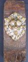 Antique Brass Plaque Lion face mounted Driftwood B