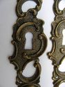 Victorian Antique Ornate Brass Keyhole cover Furni