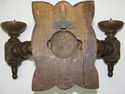 Antique Carved Wood wall Candle Holder of Dutch Vi