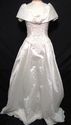 Vintage Ivory Silk Lace Beaded Wedding Gown Dress 