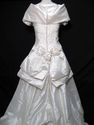 Vintage Ivory Silk Lace Beaded Wedding Gown Dress 