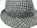 Great True Vintage 60s Canda Wool Tweed Fedora Men