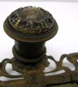 French Antique Victorian Bronze Inkwell Pen Tray D