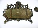 French Antique Victorian Bronze Inkwell Pen Tray D