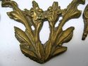 Lot 3 Antique French Vintage Brass Trim Pediment P