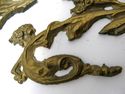 Lot 3 Antique French Vintage Brass Trim Pediment P