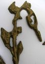 Lot 3 Antique French Vintage Brass Trim Pediment P