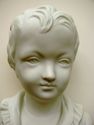 Vintage N Italian Bust Head Bisque Young Boy  Sign