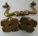 Small Vintage Antique Ornate Gold Bass 3 piece Han