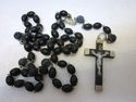  Antique Old Devotional Rosary Wood Beads Old Plaq