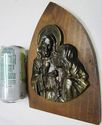 Antique Jesus Christ Holy Communion Metal Plaque S