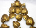 Italian Toleware Gold Painted Metal Flowers Bouque