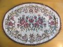 " Vintage Italian Gold Brocade Doily Doiley Rug Ta