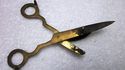 Old Antique Brass Scissors Style Shape Candle Snuf