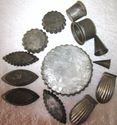 Vintage set 13 Old Primitive Tin Metal Molds All S