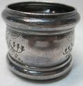 Antique Ornate Decorated Silver Napkin Ring Engrav