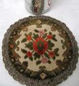  Vintage Italian Gold Brocade Doily Doiley Rug Tab