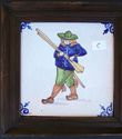 Antique Dutch Colored Delft Blue TILE Hand Painted