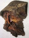  Vintage Folk Art Face Figurine Statue Bush Man Bl