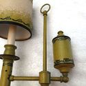 Antique Student Table Lamp Counter weights Vintage