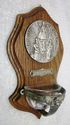 Antique Holy Water Font Silver Souvenir Plaque of 