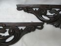 Pair Old Victorian Cornices Pediment Ornate Archit