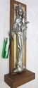 Ornate Vintage Madonna & Child Pewter Religious Pl