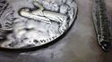 Vintage Religious Holy Water Font Marble Onyx Lour